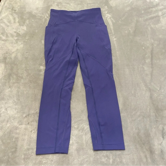 Lululemon Lead The Pack Crop Leggings 23" Stony Grape 21706 - Picture 6 of 10